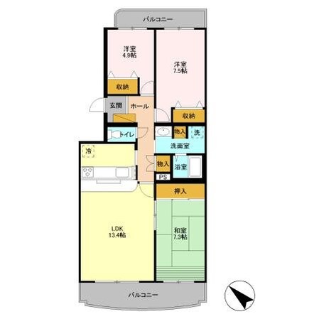 グランフィールド行徳の物件間取画像